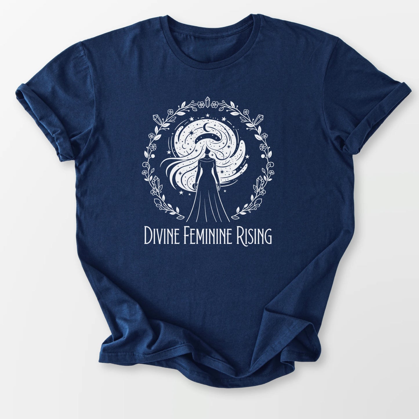 Divine Feminine Rising Tee Navy T-Shirt