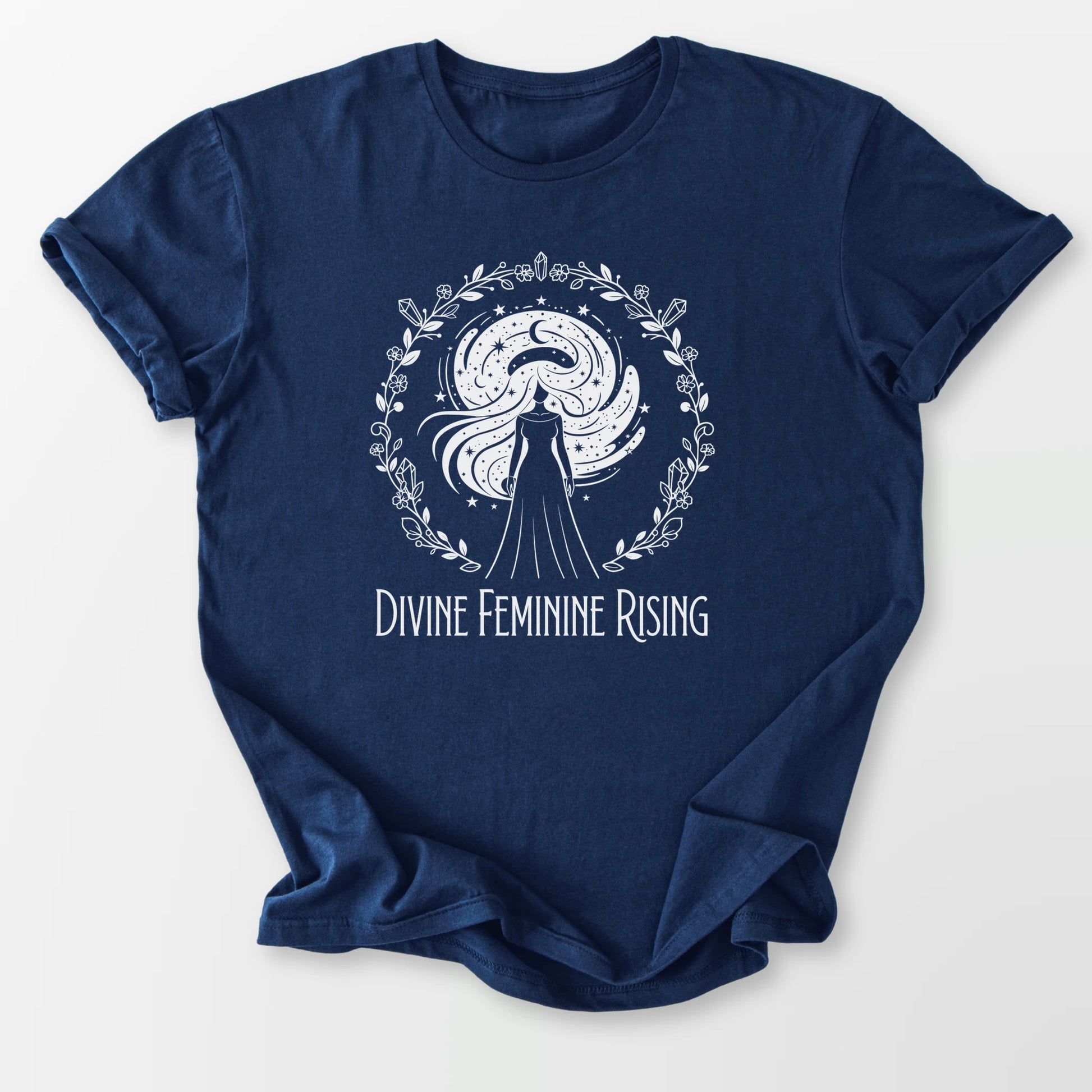 Divine Feminine Rising Tee Navy T-Shirt
