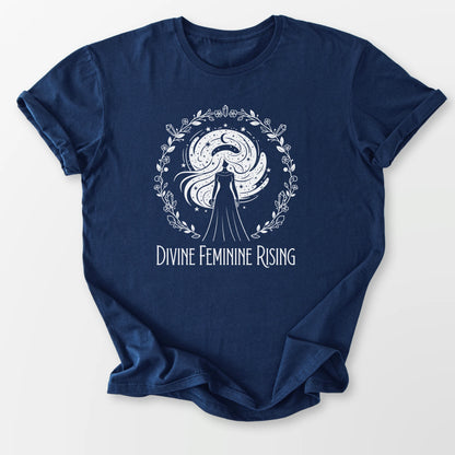 Divine Feminine Rising Tee Navy T-Shirt
