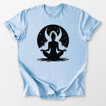Dreamer Moon Meditation Tee Light Blue T-Shirt