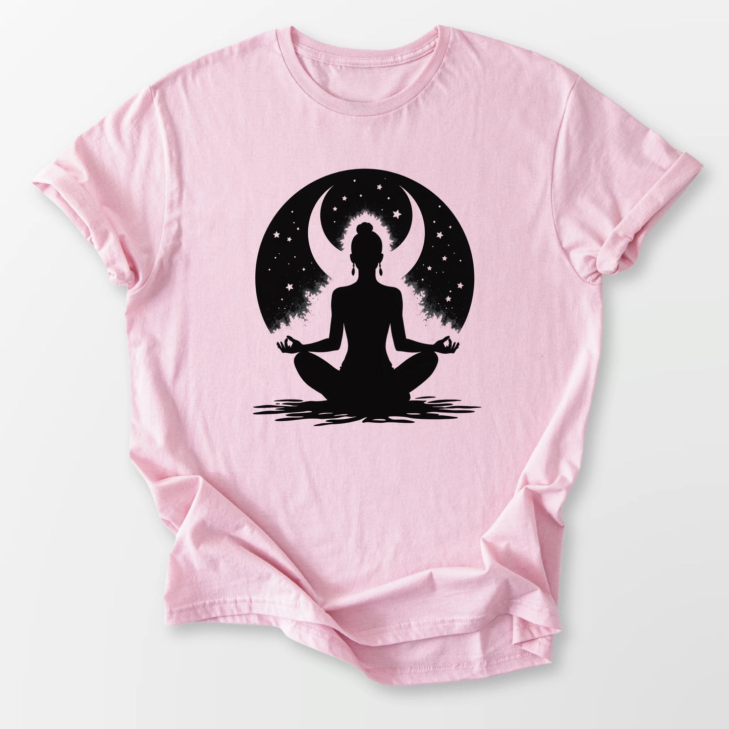 Dreamer Moon Meditation Tee Light Pink T-Shirt