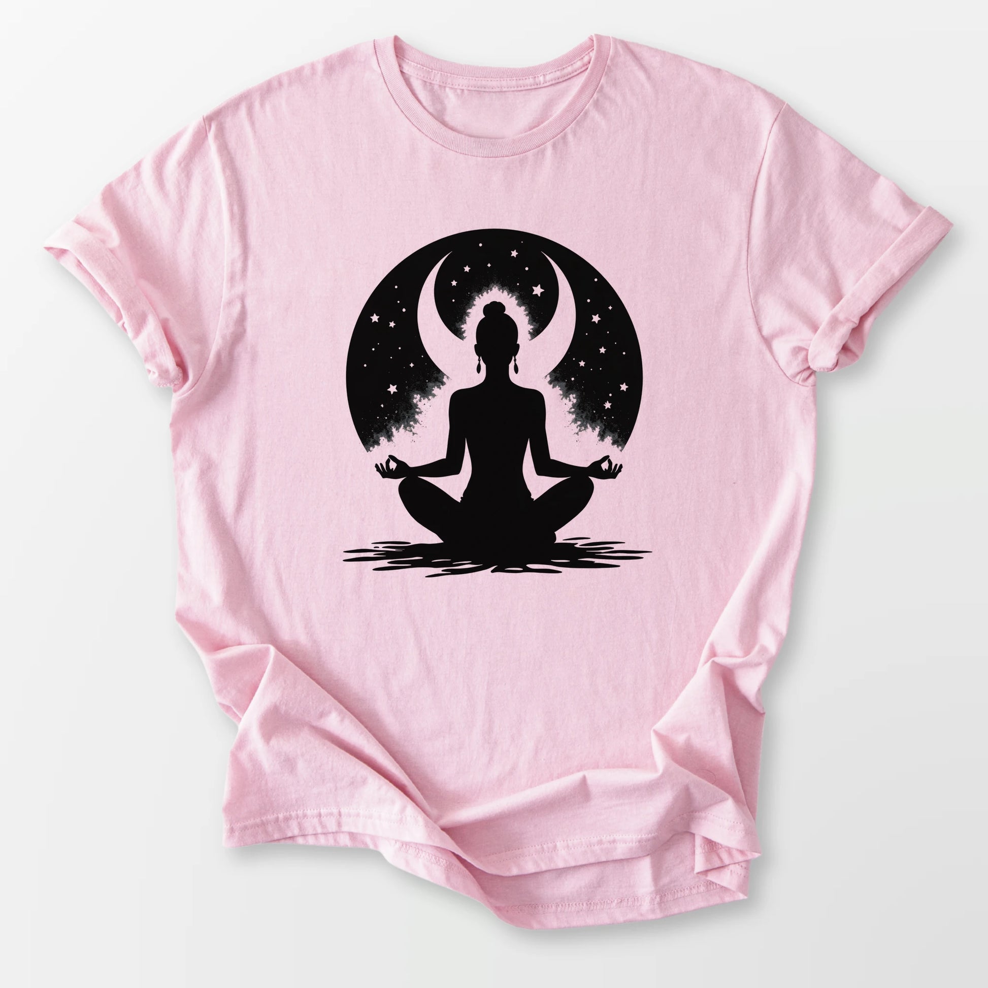 Dreamer Moon Meditation Tee Light Pink T-Shirt