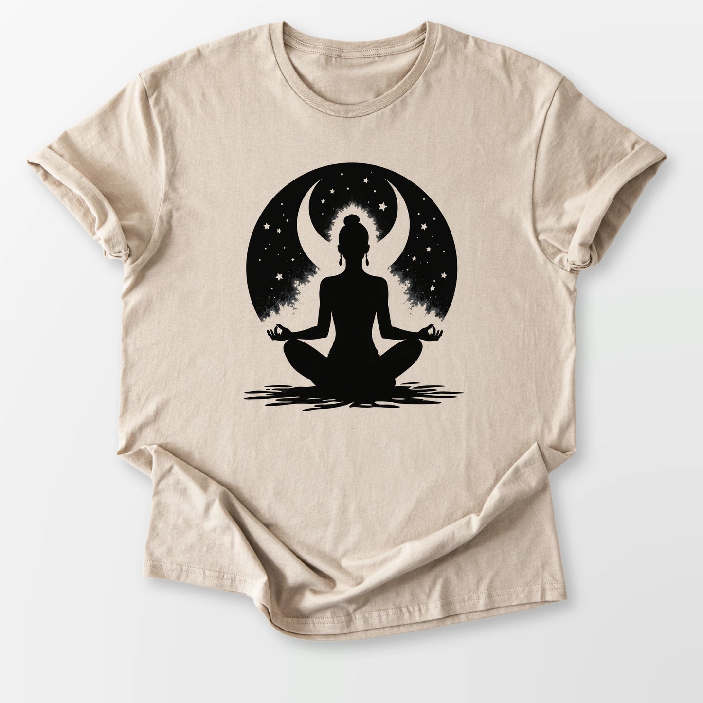 Dreamer Moon Meditation Tee Sand T-Shirt