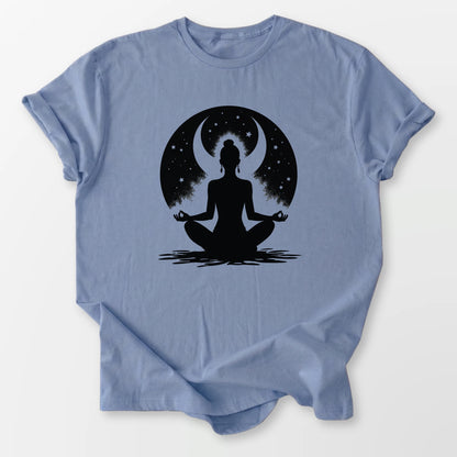 Dreamer Moon Meditation Tee Stone Blue T-Shirt