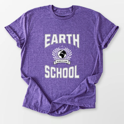 Earth School Tee Heather Purple T-Shirt