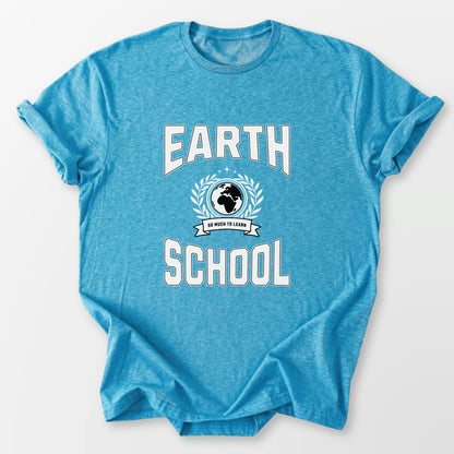Earth School Tee Heather Sapphire T-Shirt
