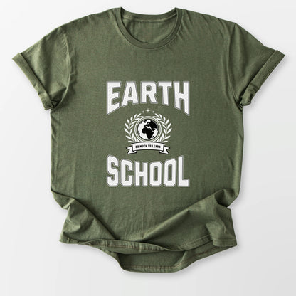 Earth School Tee Military Green T-Shirt