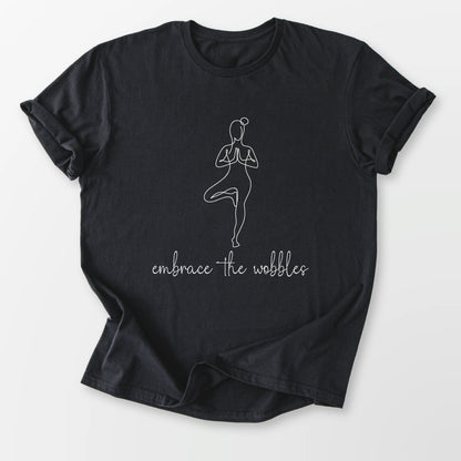 Embrace the Wobbles Tee Black T-Shirt