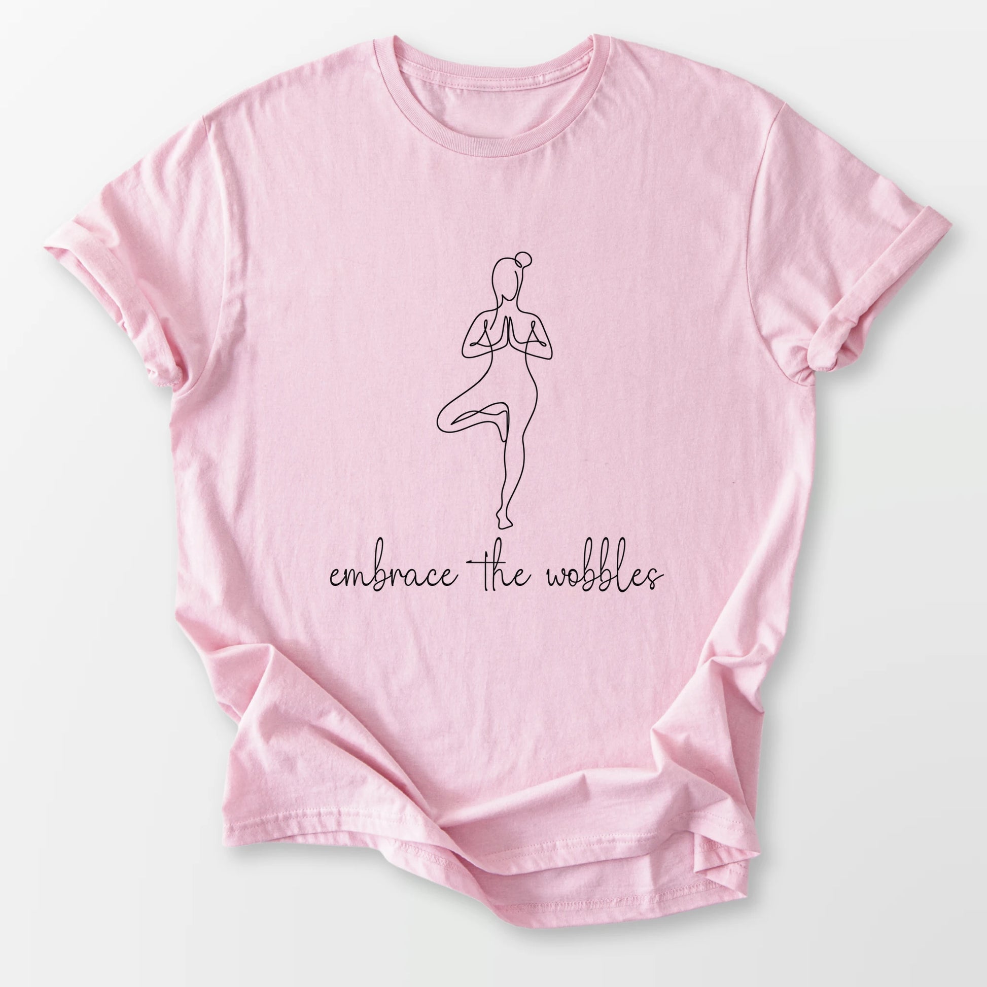 Embrace the Wobbles Tee Light Pink T-Shirt