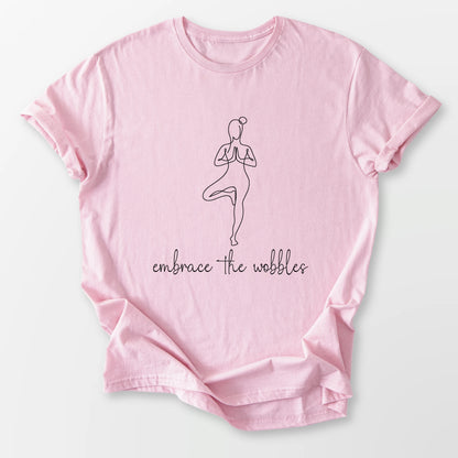 Embrace the Wobbles Tee Light Pink T-Shirt
