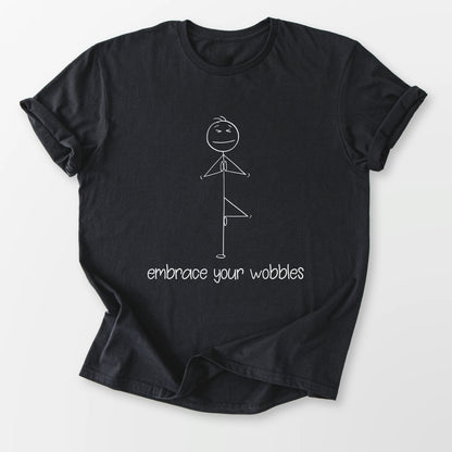Embrace Your Wobbles Tee Black T-Shirt
