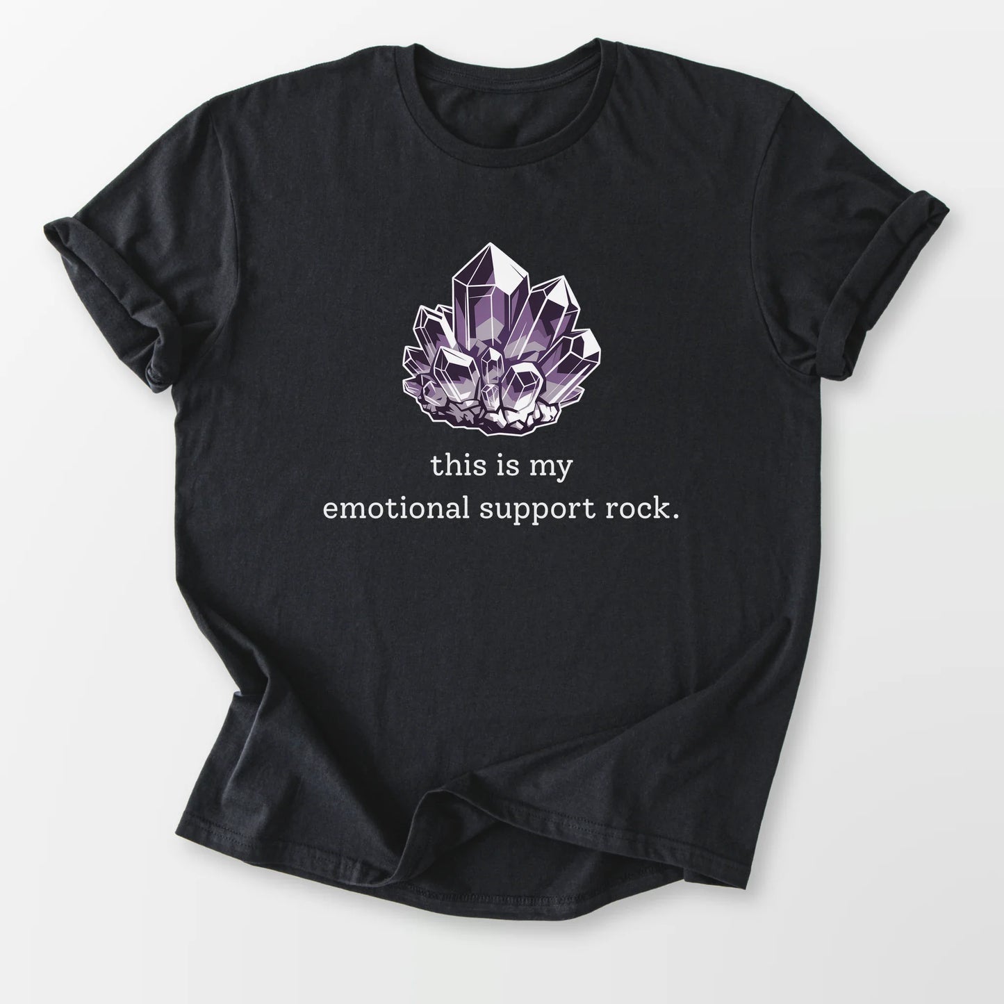 Emotional Support Rock Tee Black T-Shirt