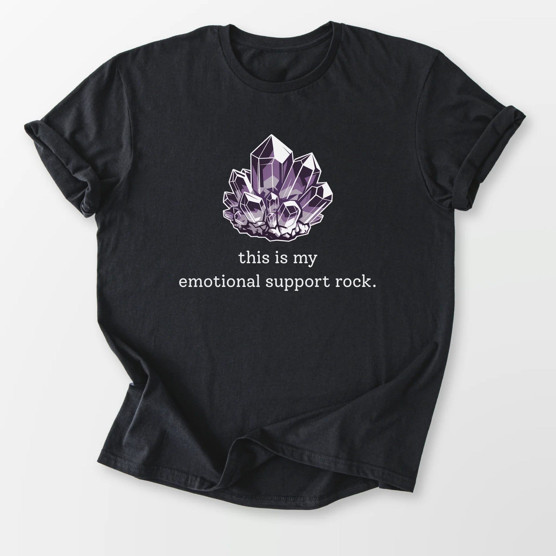 Emotional Support Rock Tee Black T-Shirt