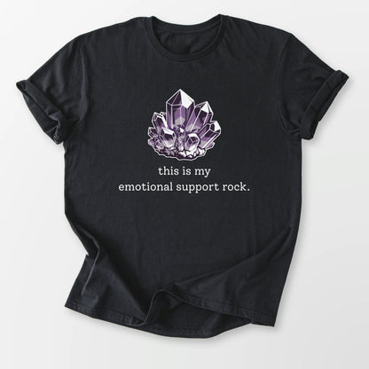 Emotional Support Rock Tee Black T-Shirt