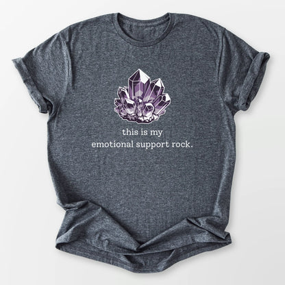 Emotional Support Rock Tee Dark Heather Grey T-Shirt