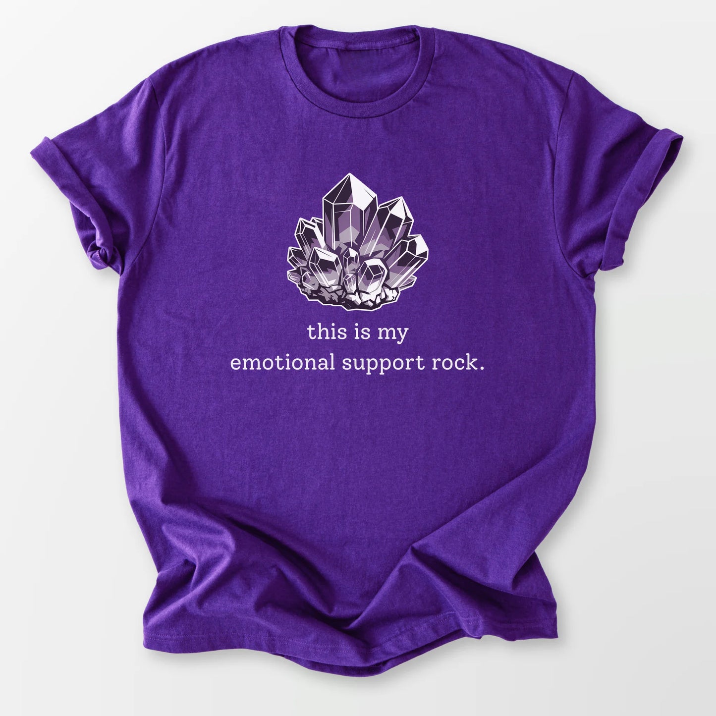 Emotional Support Rock Tee Purple T-Shirt