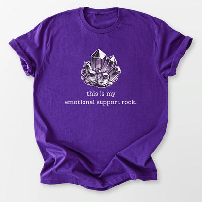 Emotional Support Rock Tee Purple T-Shirt