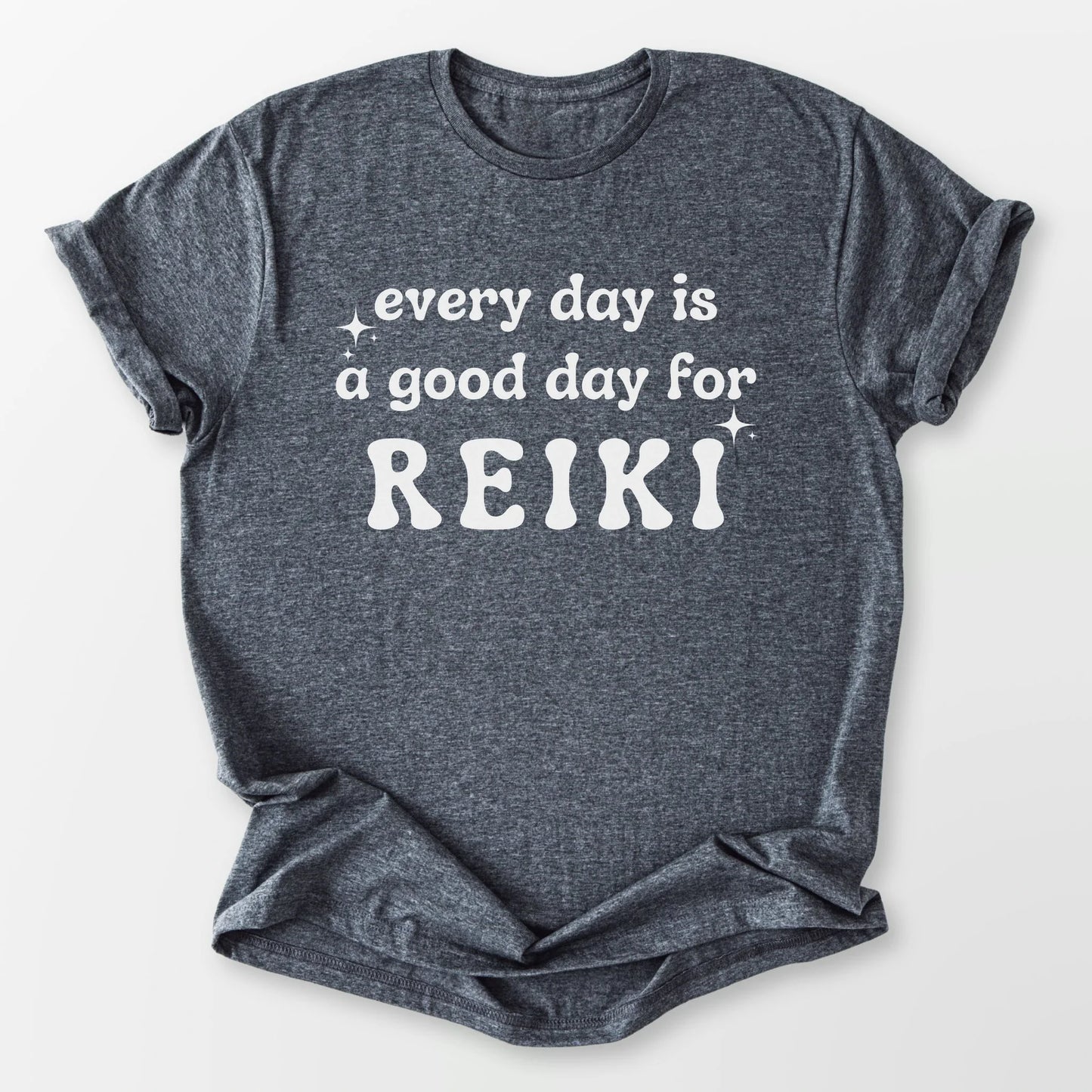 Every Day is For Reiki Tee Dark Heather Grey T-Shirt