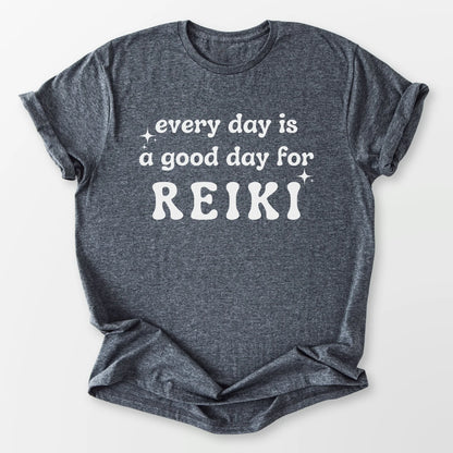 Every Day is For Reiki Tee Dark Heather Grey T-Shirt