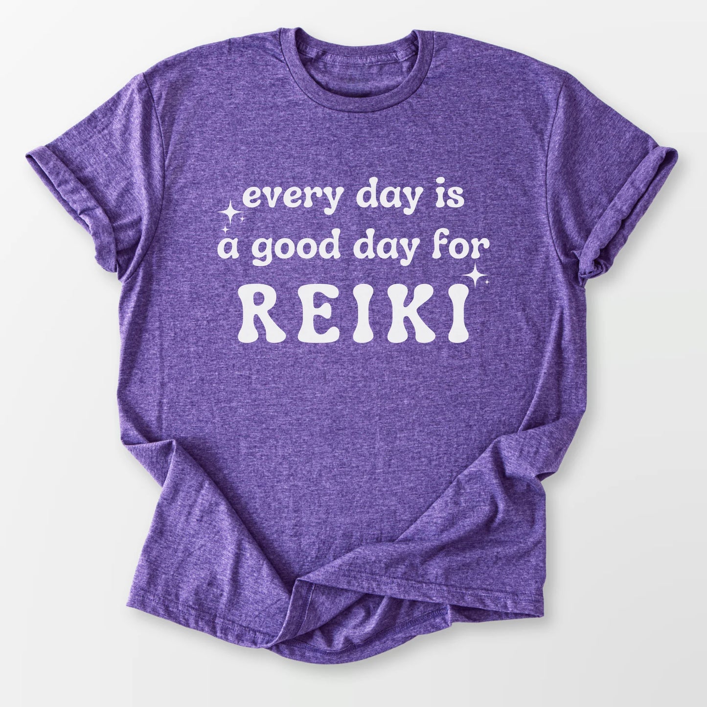Every Day is For Reiki Tee Heather Purple T-Shirt