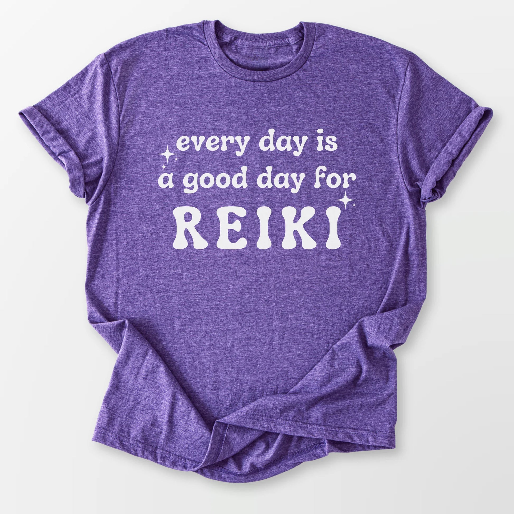 Every Day is For Reiki Tee Heather Purple T-Shirt