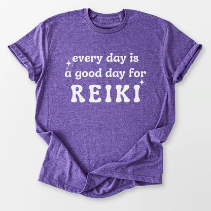 Every Day is For Reiki Tee Heather Purple T-Shirt