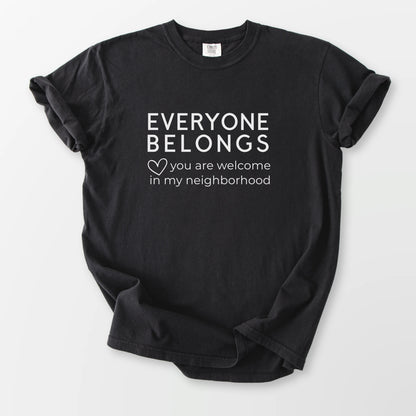 Everyone Belongs Comfort Tee Black T-Shirt