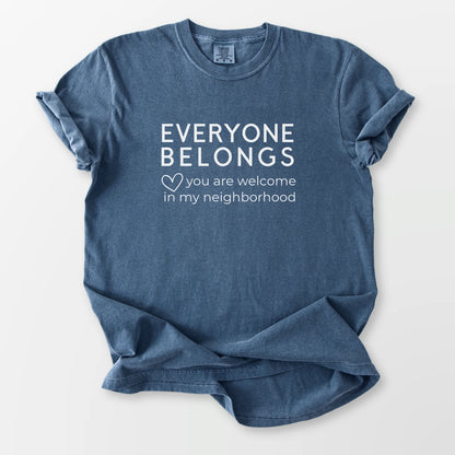 Everyone Belongs Comfort Tee Denim T-Shirt