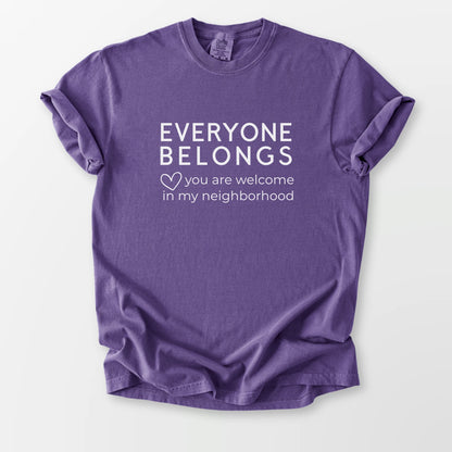 Everyone Belongs Comfort Tee Grape T-Shirt