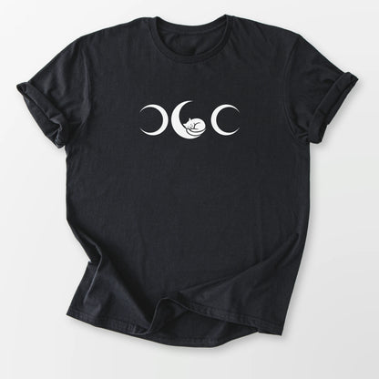 Familiar Moon Tee Black T-Shirt