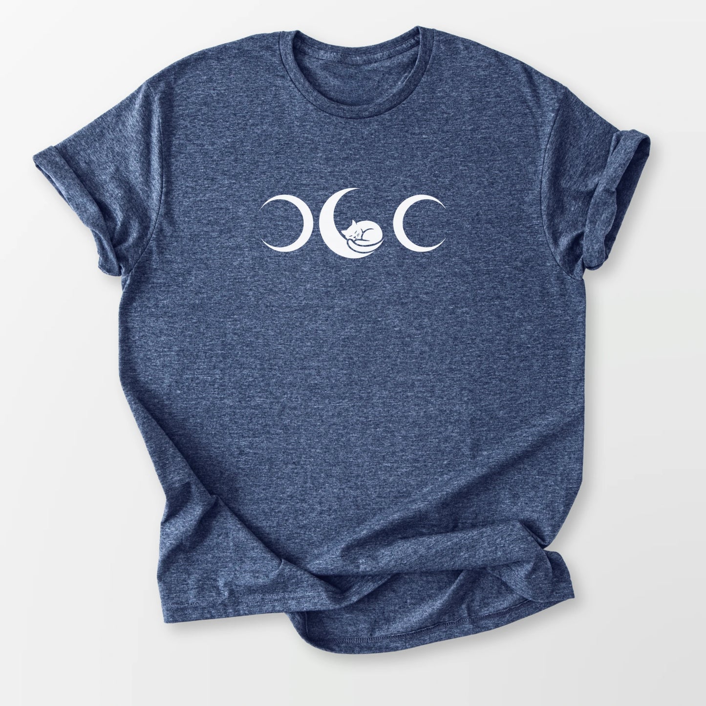 Familiar Moon Tee Heather Navy T-Shirt