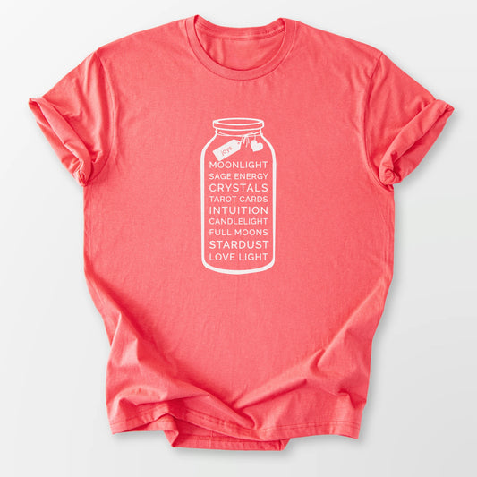 Filled With Joys Tee Coral Silk T-Shirt