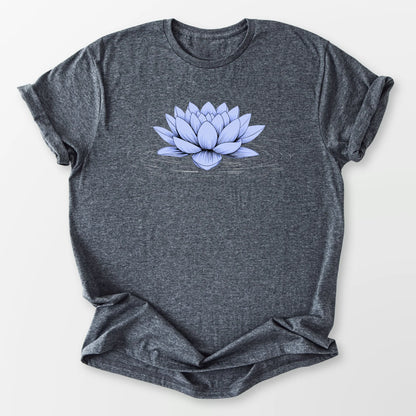 Floating Blue Lotus Tee Dark Heather Grey T-Shirt