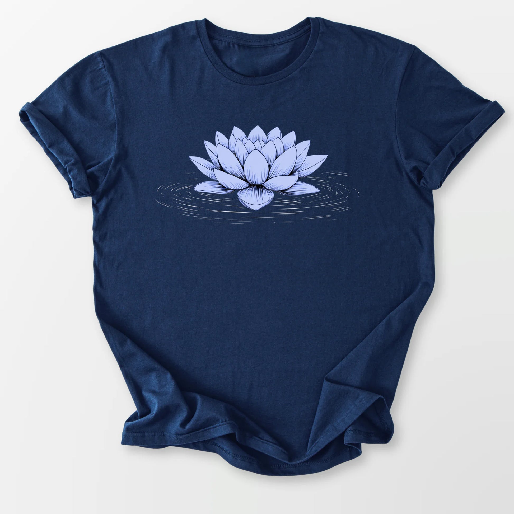 Floating Blue Lotus Tee Navy T-Shirt