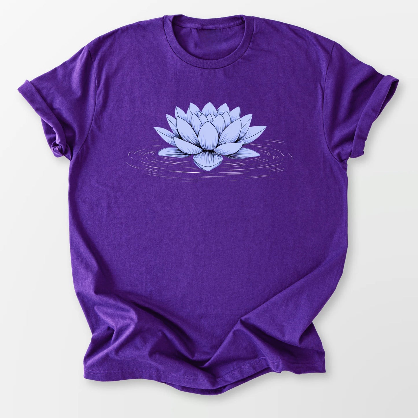 Floating Blue Lotus Tee Purple T-Shirt