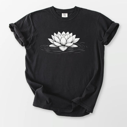 Floating Lotus Comfort Tee Black T-Shirt