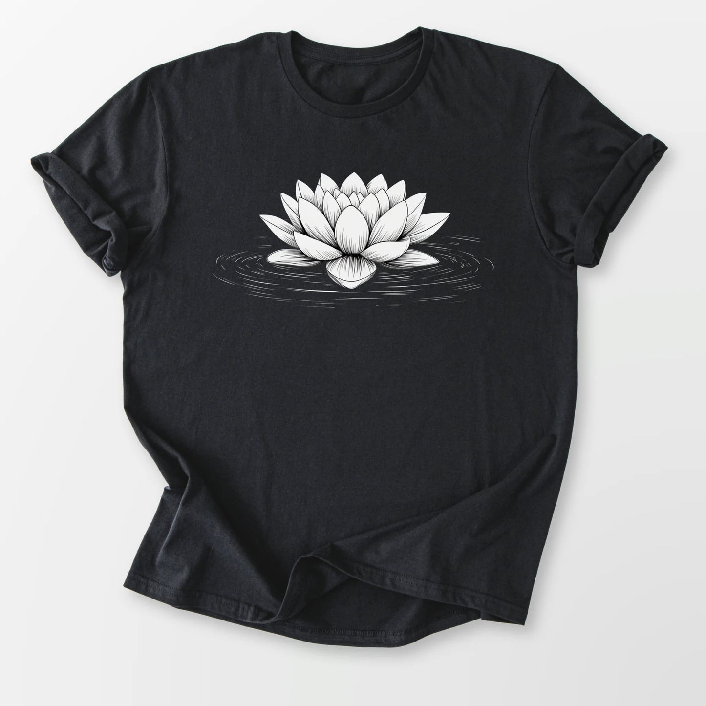 Floating Lotus Tee Black T-Shirt