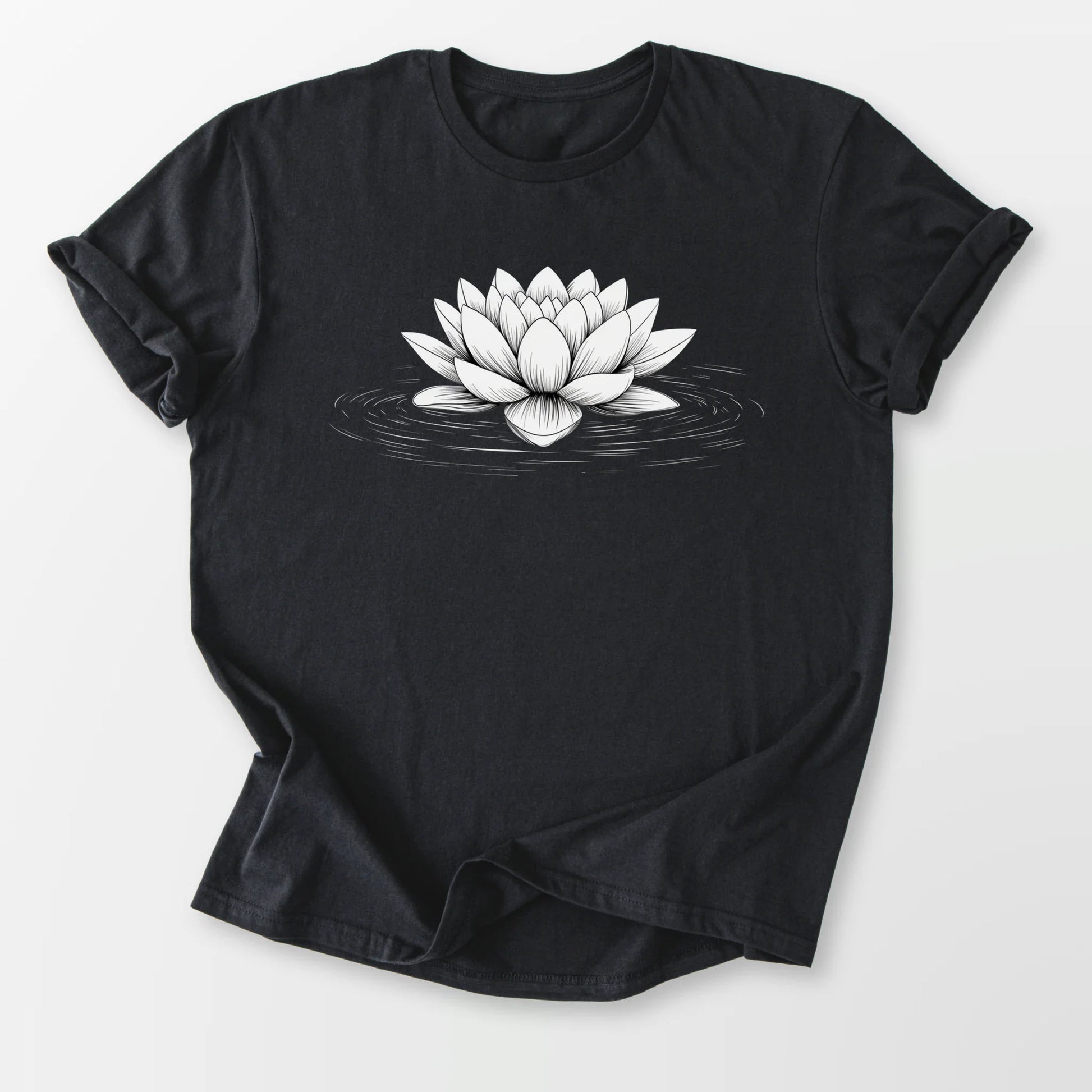 Floating Lotus Tee Black T-Shirt