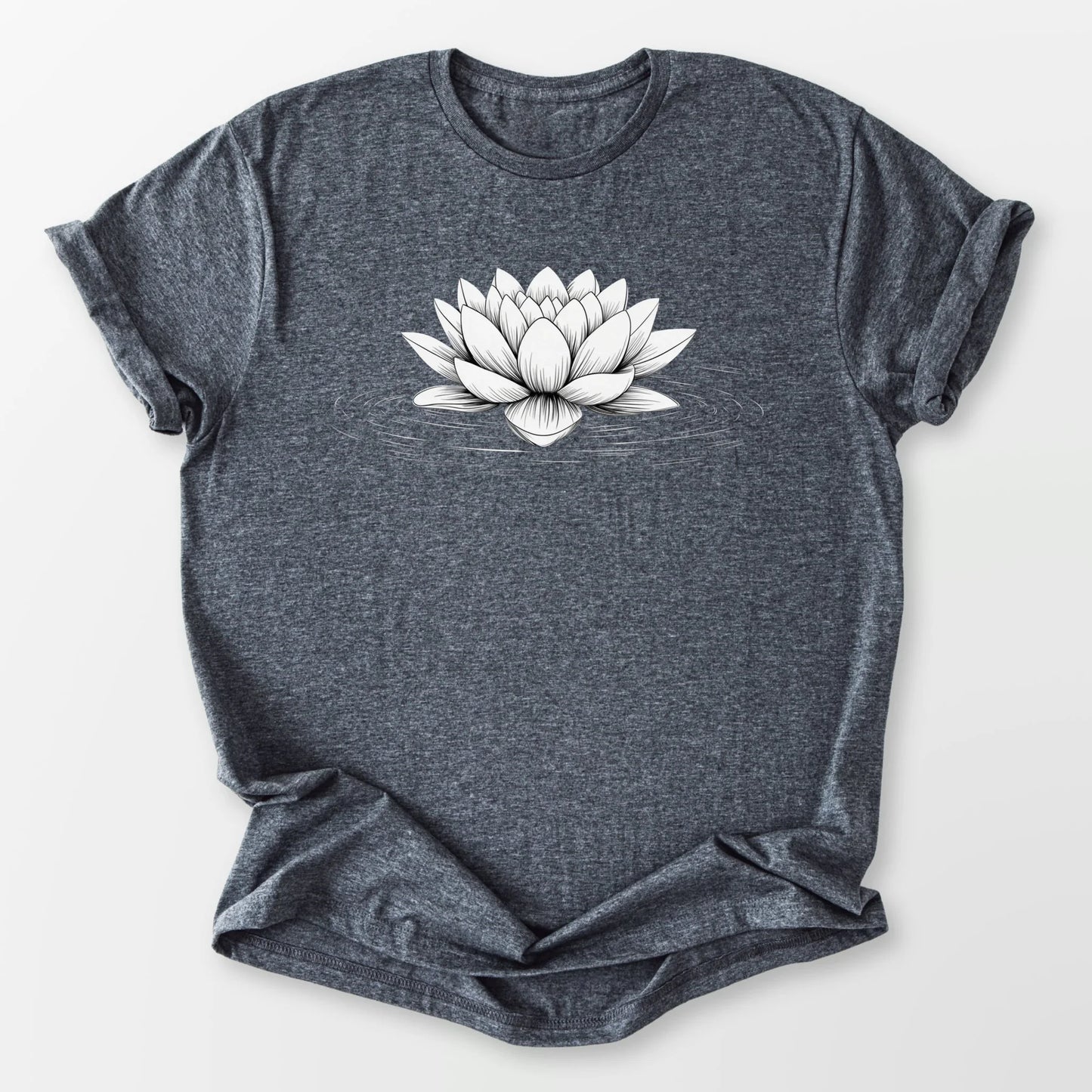 Floating Lotus Tee Dark Heather Grey T-Shirt