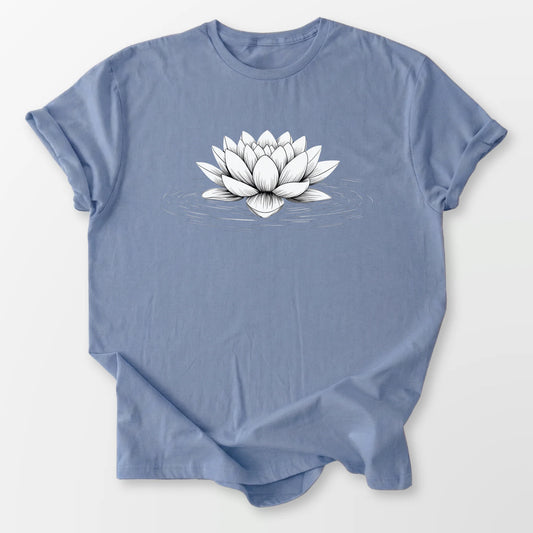 Floating Lotus Tee Stone Blue T-Shirt