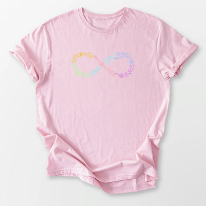 Floral Infinity Blooms Tee Light Pink T-Shirt