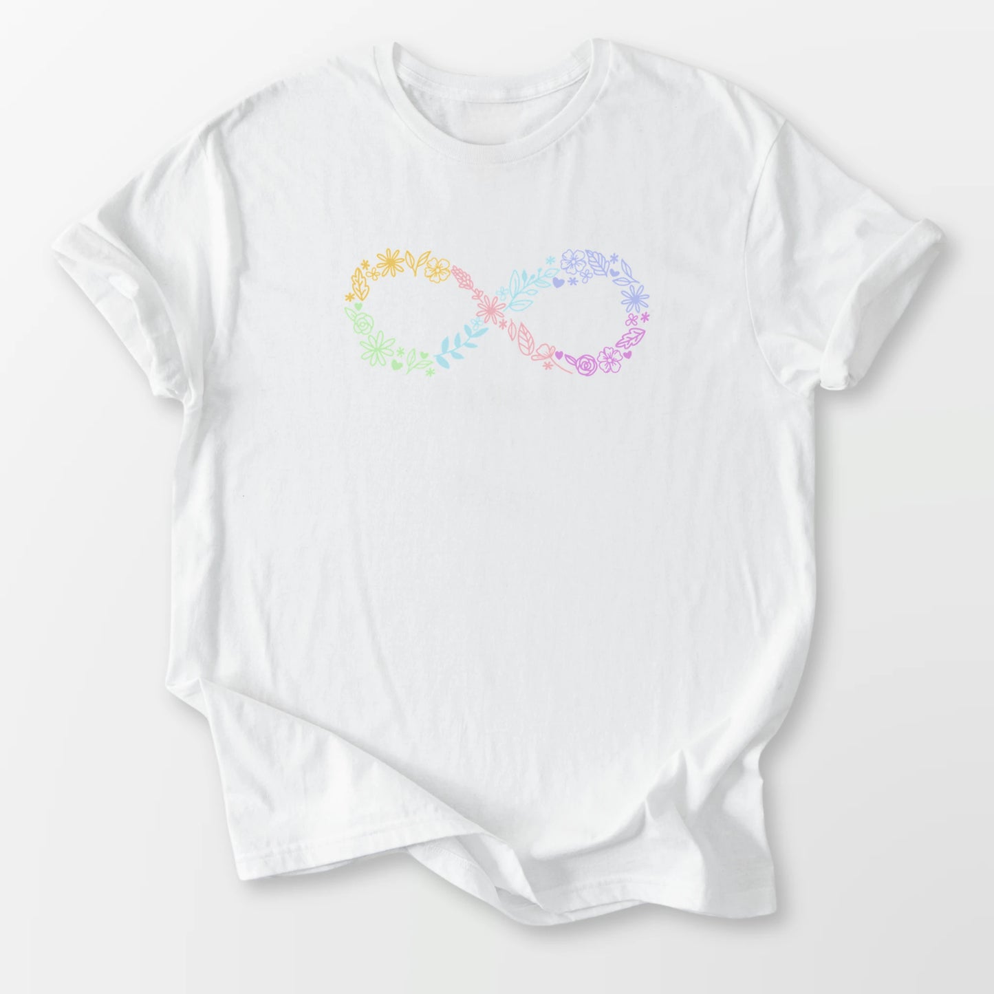 Floral Infinity Blooms Tee White T-Shirt