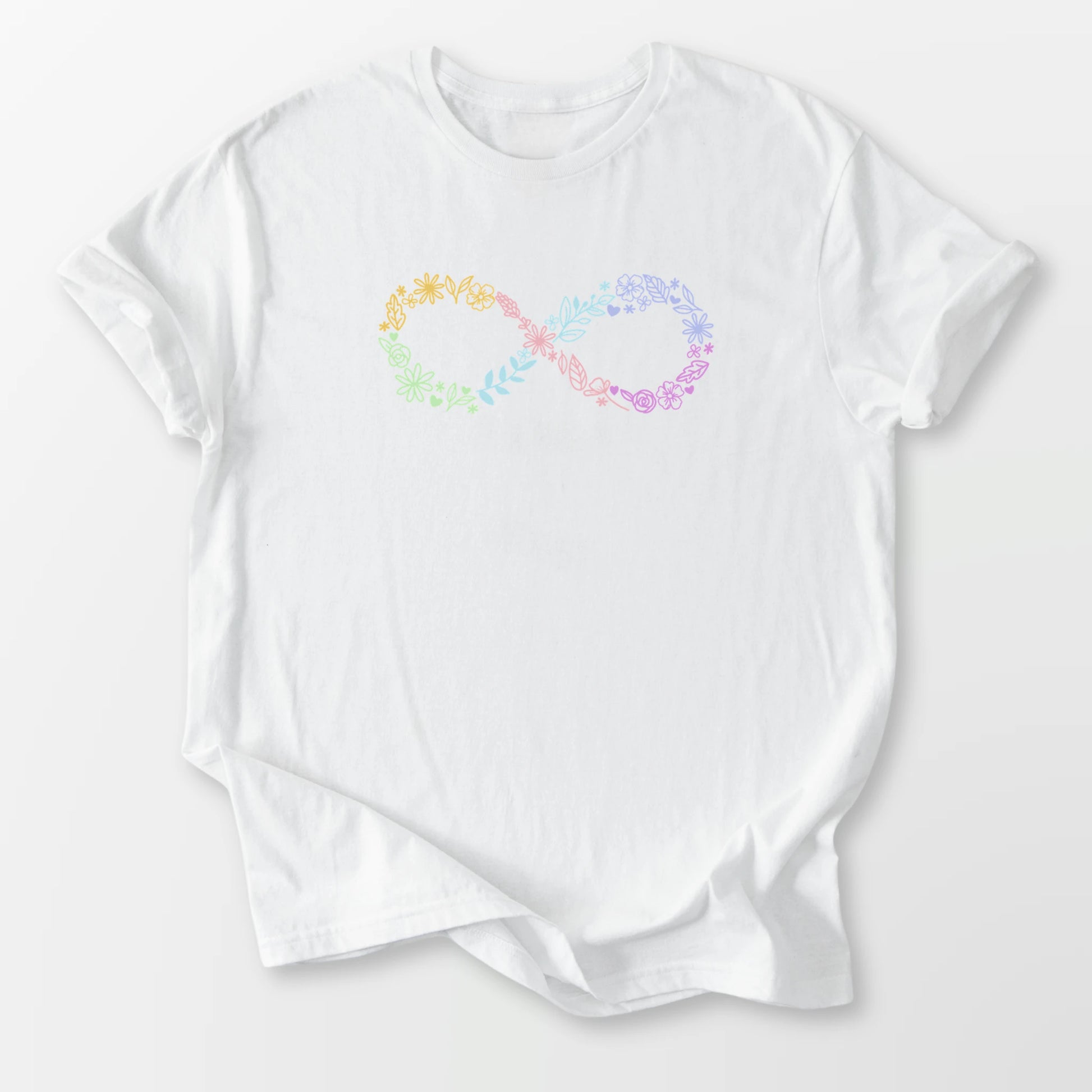 Floral Infinity Blooms Tee White T-Shirt