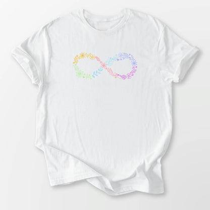 Floral Infinity Blooms Tee White T-Shirt