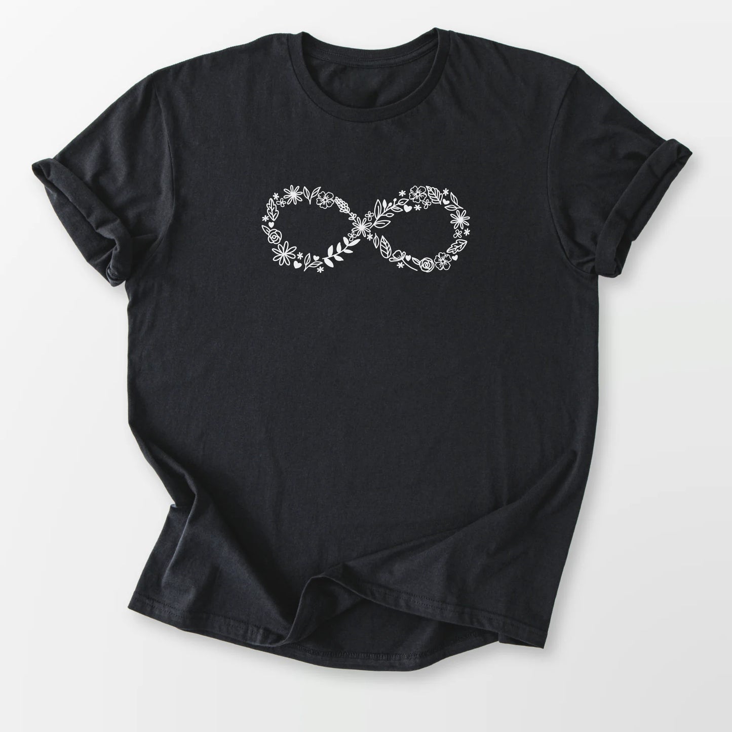 Floral Infinity Tee Black T-Shirt