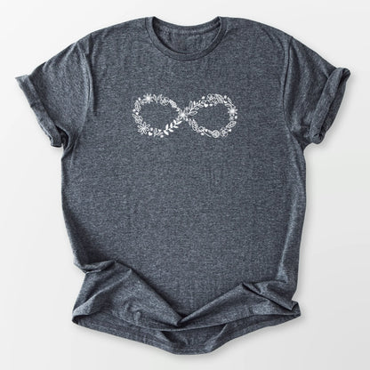 Floral Infinity Tee Dark Heather Grey T-Shirt