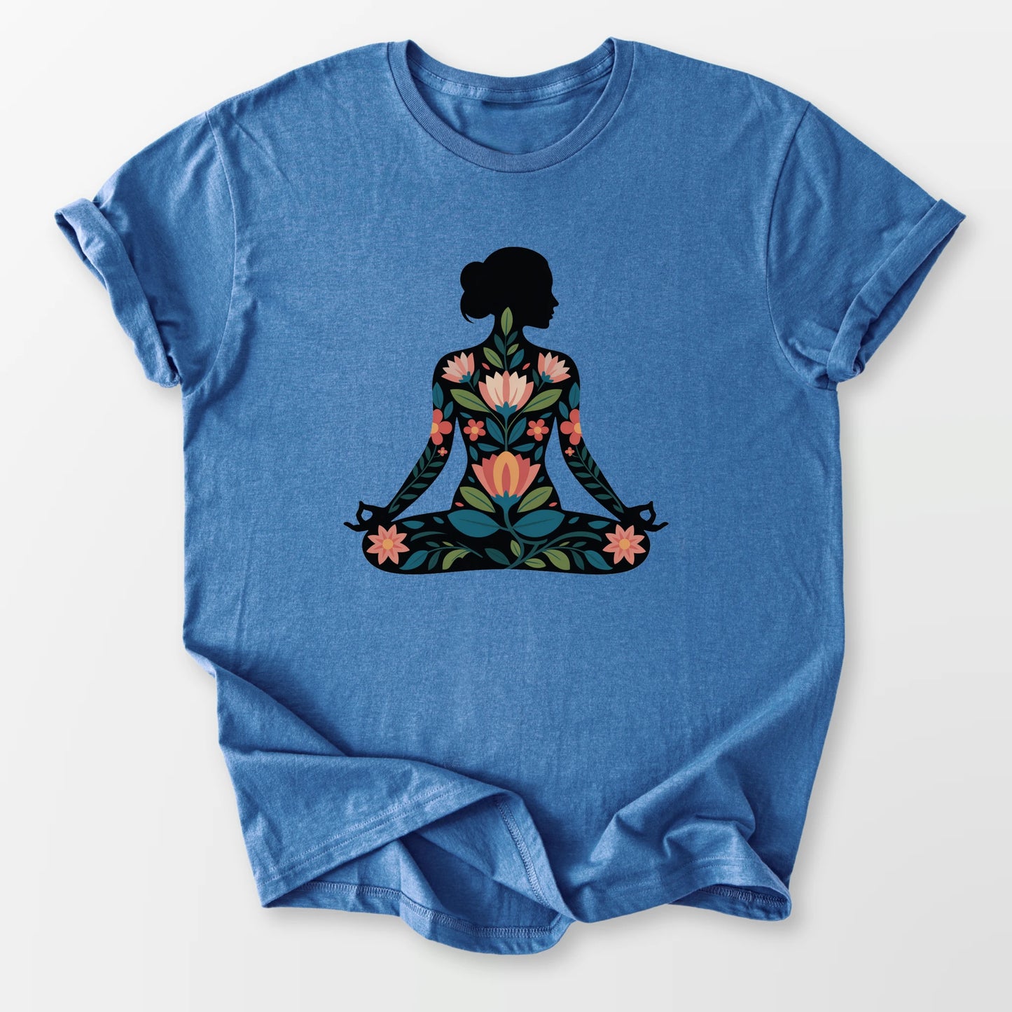 Floral Yogi Tee Indigo Blue T-Shirt