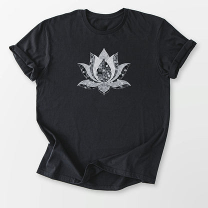 Flowering Lotus Tee Black T-Shirt
