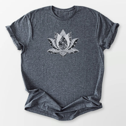 Flowering Lotus Tee Dark Heather Grey T-Shirt