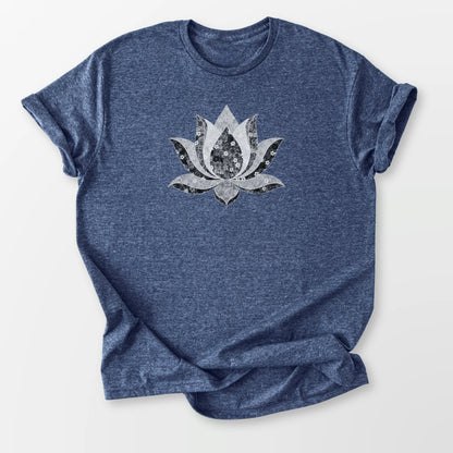 Flowering Lotus Tee Heather Navy T-Shirt